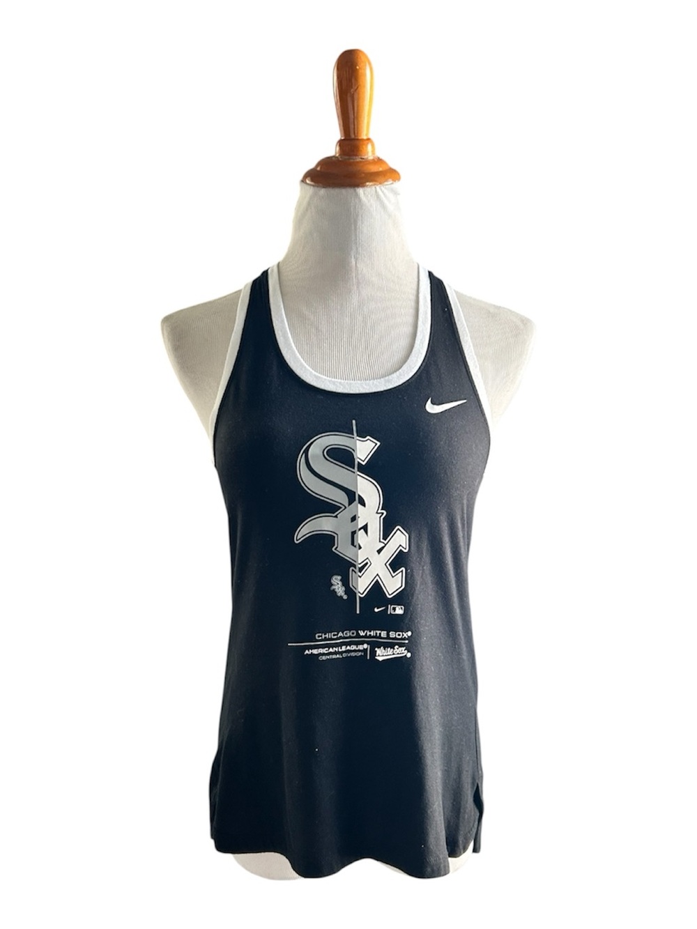 Nike woman’s Black and White Chicago White Sox Swim Tank